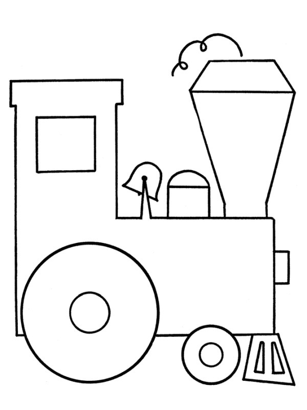 Dibujo de Tren simple para Colorear