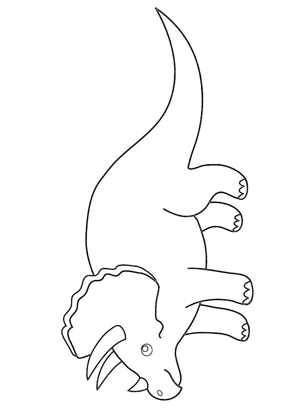 Dibujo de Triceratops para Colorear Dibujo de Triceratops para Colorear