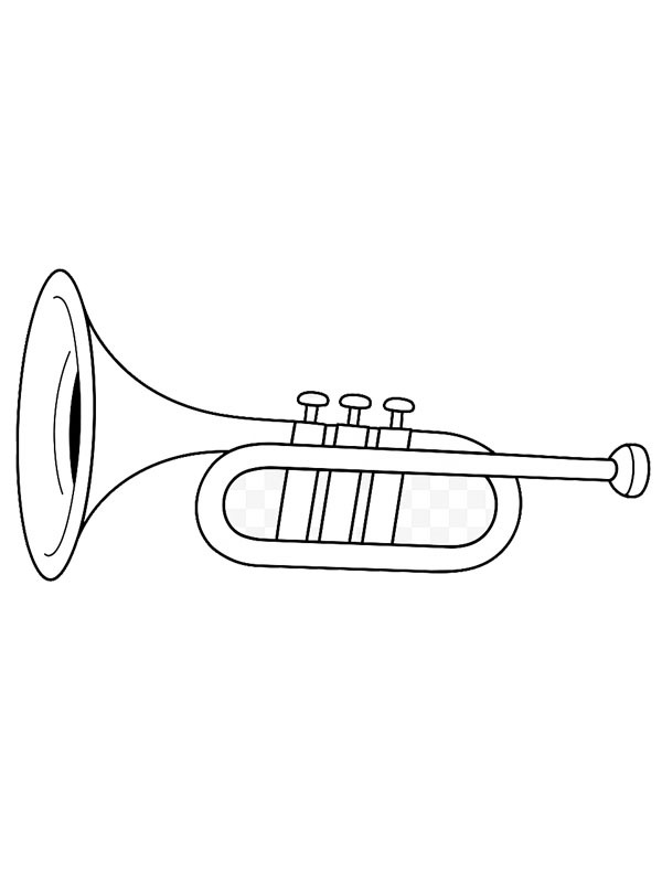 Dibujo de Trompeta para Colorear Dibujo de Trompeta para Colorear