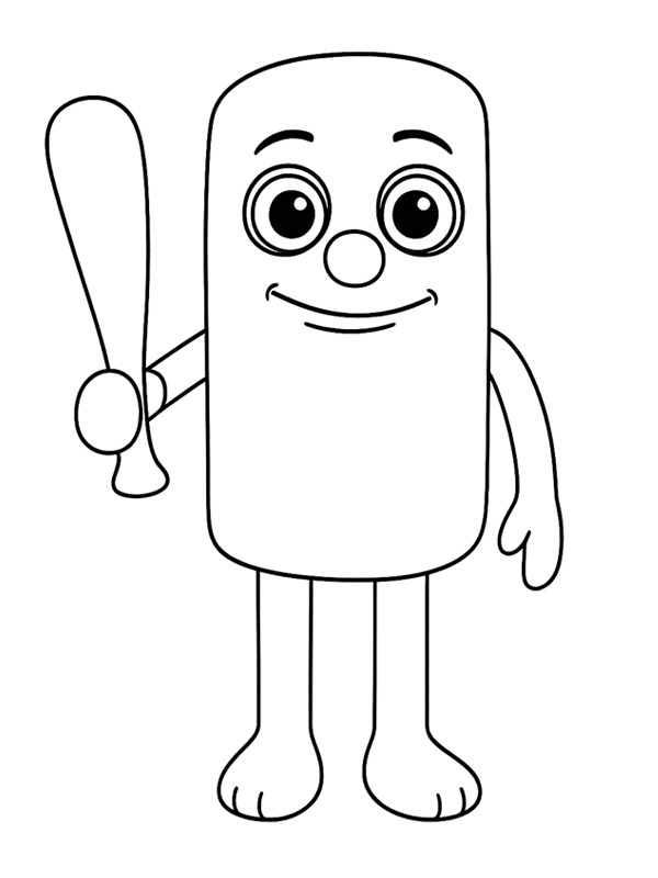 Dibujo de Tung Tung Tung Sahur para Colorear Dibujo de Tung Tung Tung Sahur para Colorear