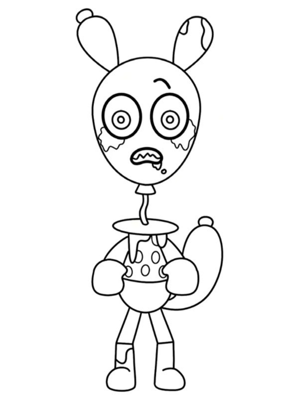 Dibujo de Twisted Looey Dandy's World para Colorear Dibujo de Twisted Looey Dandy's World para Colorear