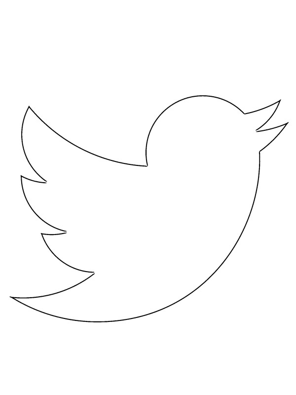Dibujo de Logo de Twitter para Colorear