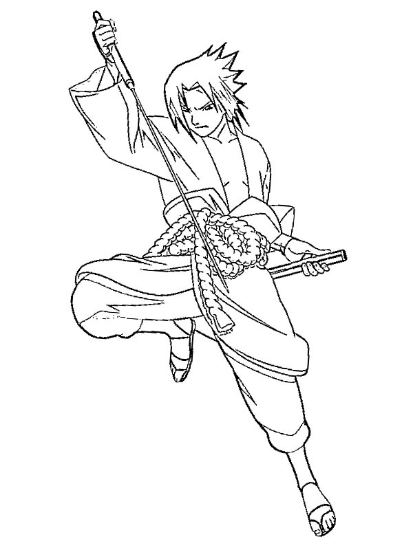 Dibujo de Sasuke Uchiha para Colorear Dibujo de Sasuke Uchiha para Colorear