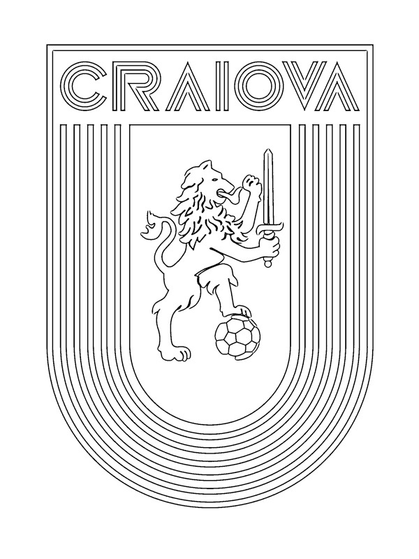 Dibujo de Universitatea Craiova para Colorear