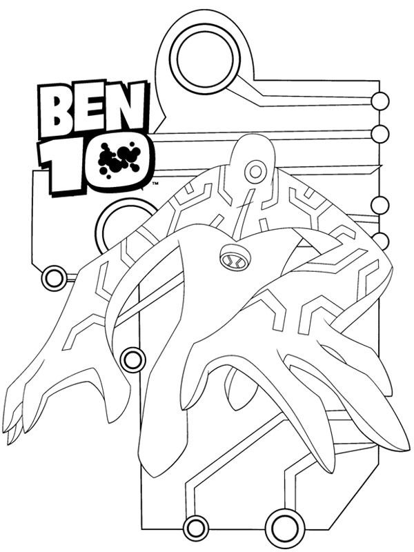 Dibujo de Upgrade Ben10 para Colorear Dibujo de Upgrade Ben10 para Colorear