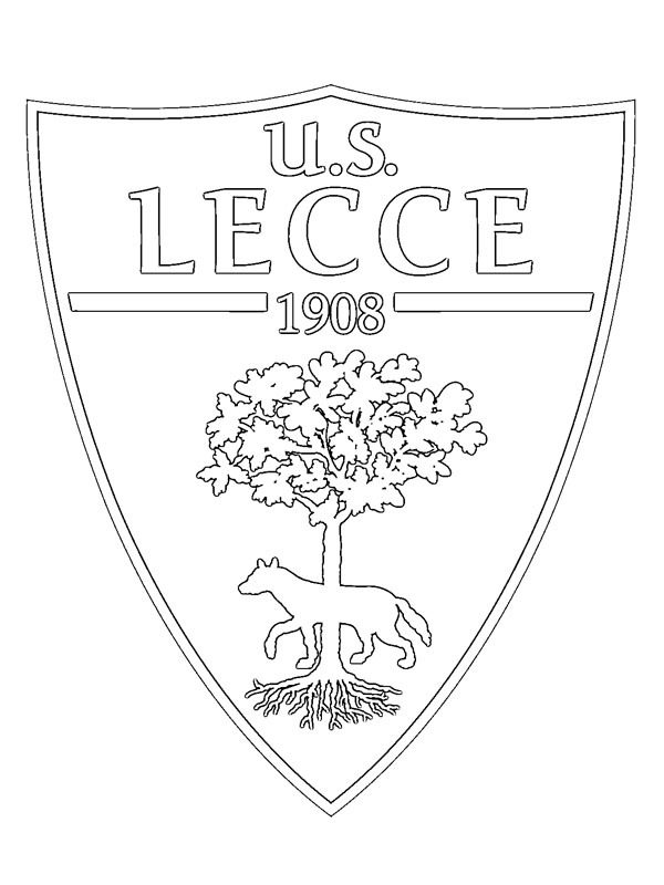 Dibujo de Unione Sportiva Lecce para Colorear