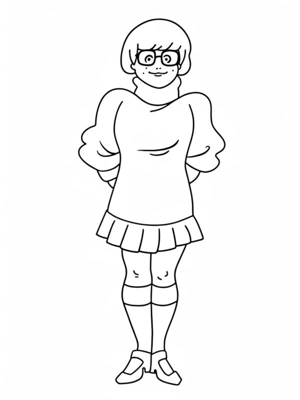 Dibujo de Velma Dinkley (Scooby Doo) para Colorear Dibujo de Velma Dinkley (Scooby Doo) para Colorear