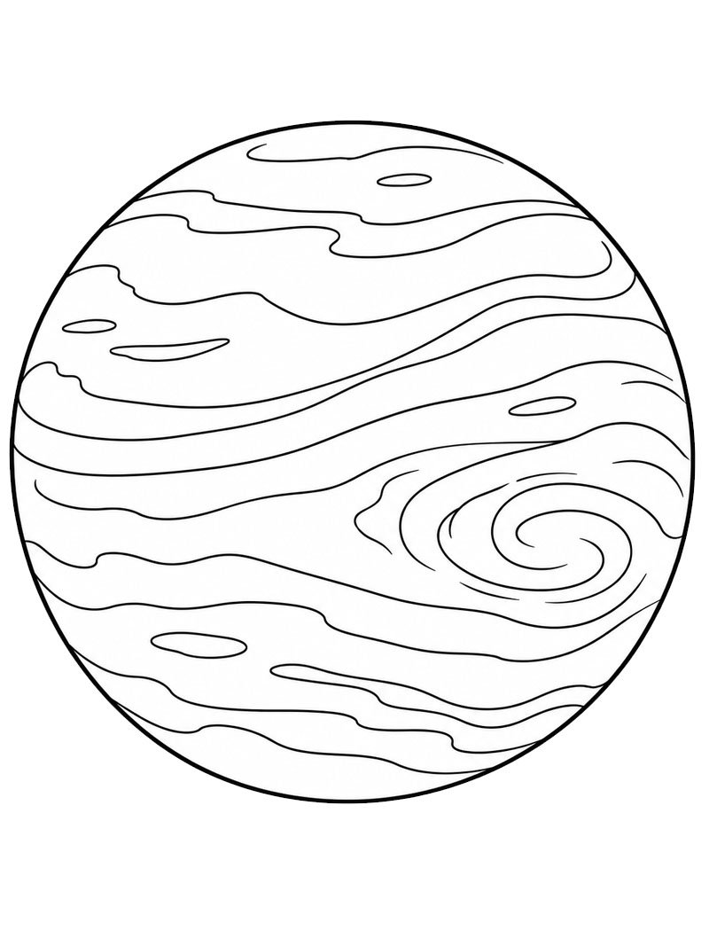 Dibujo de Venus (planeta) para Colorear Dibujo de Venus (planeta) para Colorear