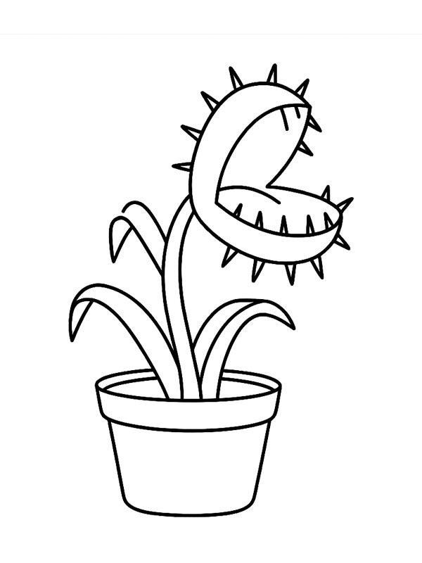 Dibujo de Dionaea muscipula para Colorear Dibujo de Dionaea muscipula para Colorear
