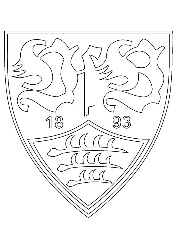 Dibujo de VfB Stuttgart para Colorear Dibujo de VfB Stuttgart para Colorear