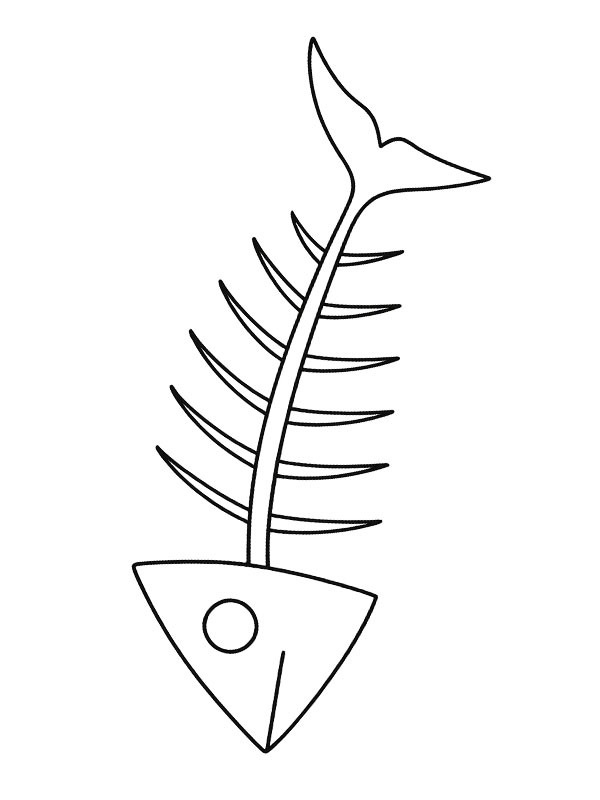 Dibujo de Espina de pescado para Colorear Dibujo de Espina de pescado para Colorear