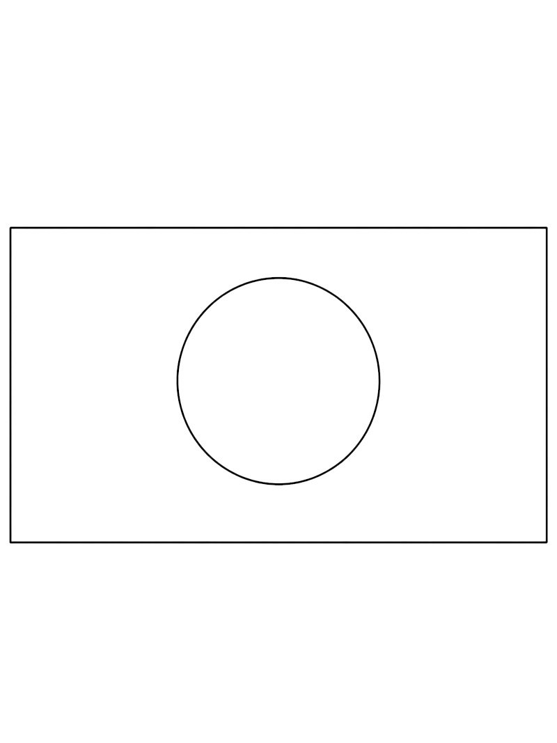 Dibujo de Bandera de Japón para Colorear Dibujo de Bandera de Japón para Colorear