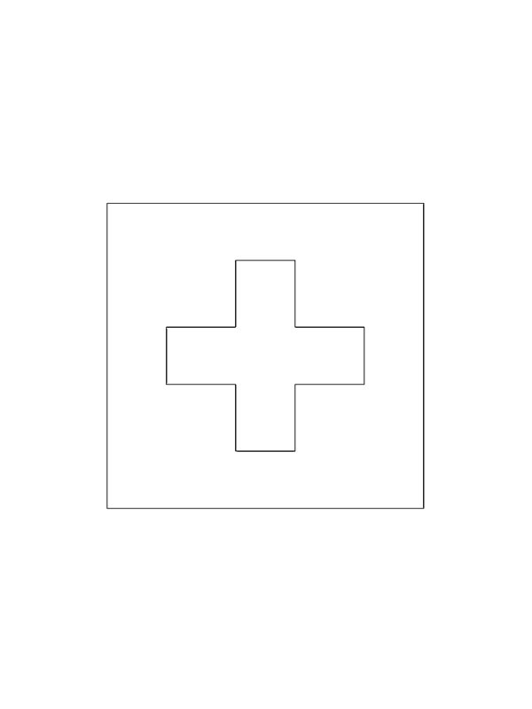 Dibujo de Bandera de Suiza para Colorear Dibujo de Bandera de Suiza para Colorear