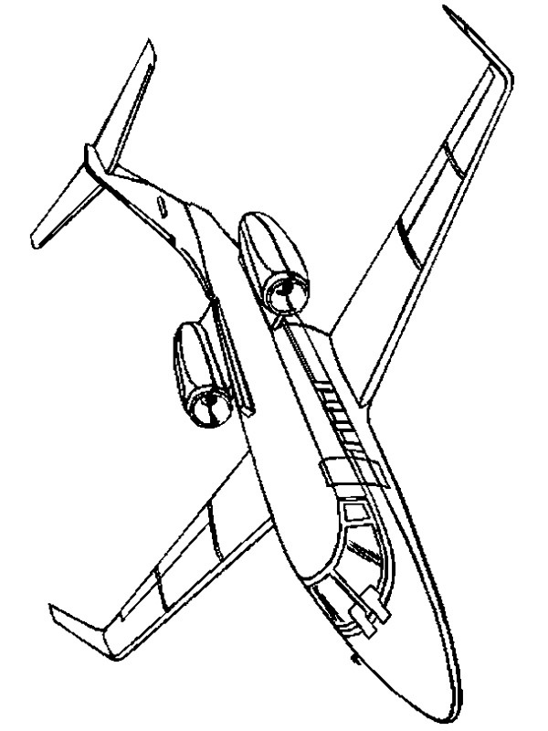 Dibujo de Avión para Colorear