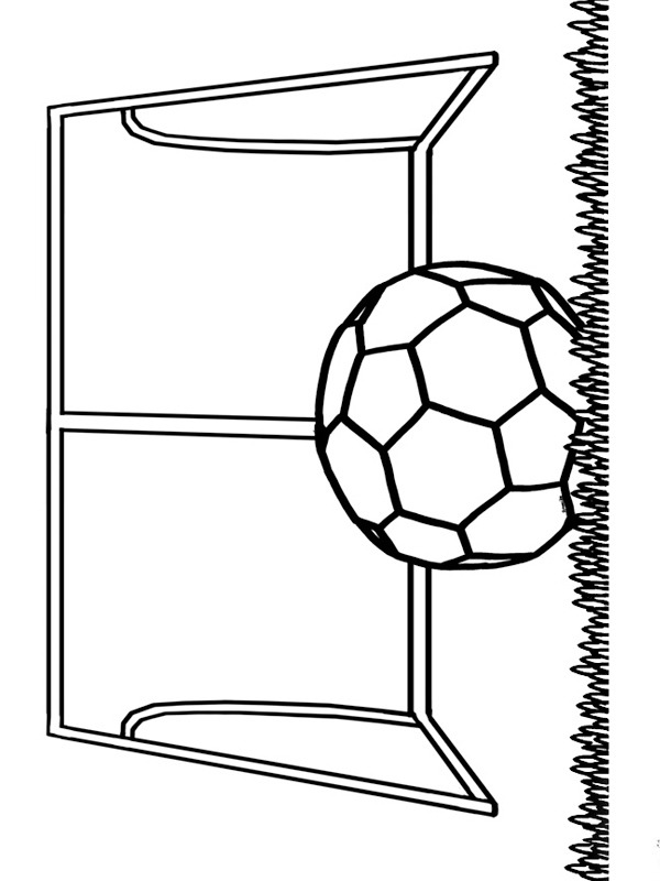 Dibujo de gol de fútbol para Colorear Dibujo de gol de fútbol para Colorear