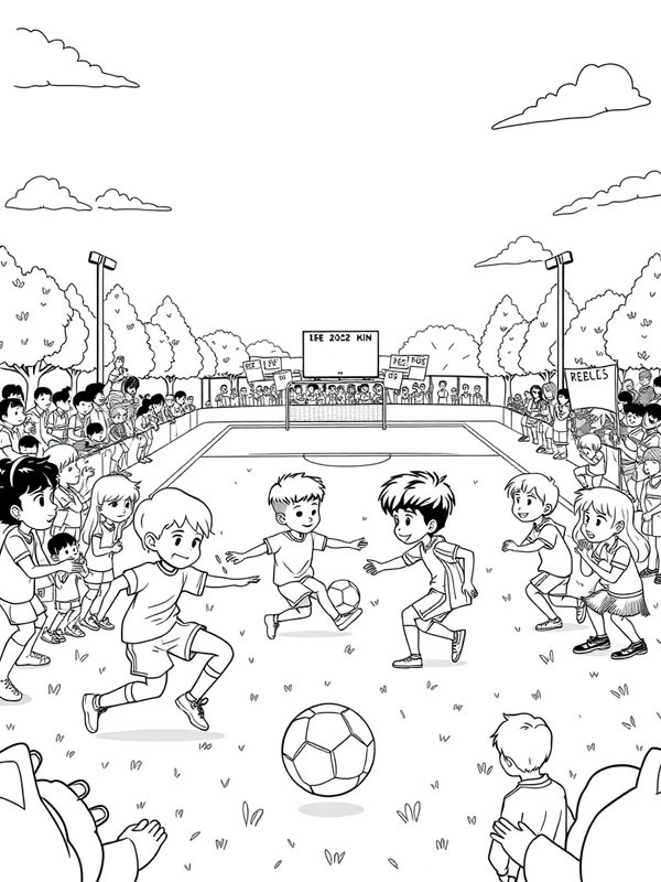 Dibujo de Estadio de fútbol para Colorear Dibujo de Estadio de fútbol para Colorear