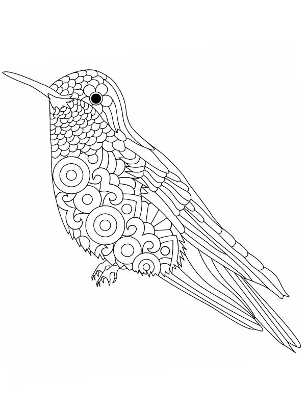 Dibujo de Mandala de pájaros para Colorear Dibujo de Mandala de pájaros para Colorear