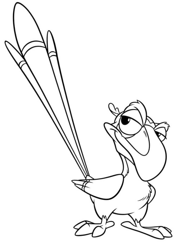 Dibujo de Toco Zazú para Colorear Dibujo de Toco Zazú para Colorear