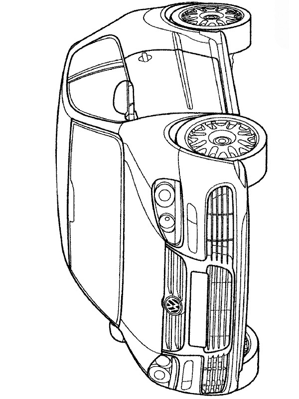 Dibujo de Volkswagen Golf para Colorear Dibujo de Volkswagen Golf para Colorear