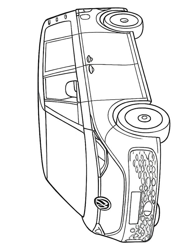 Dibujo de Volkswagen ID. Buzz para Colorear Dibujo de Volkswagen ID. Buzz para Colorear