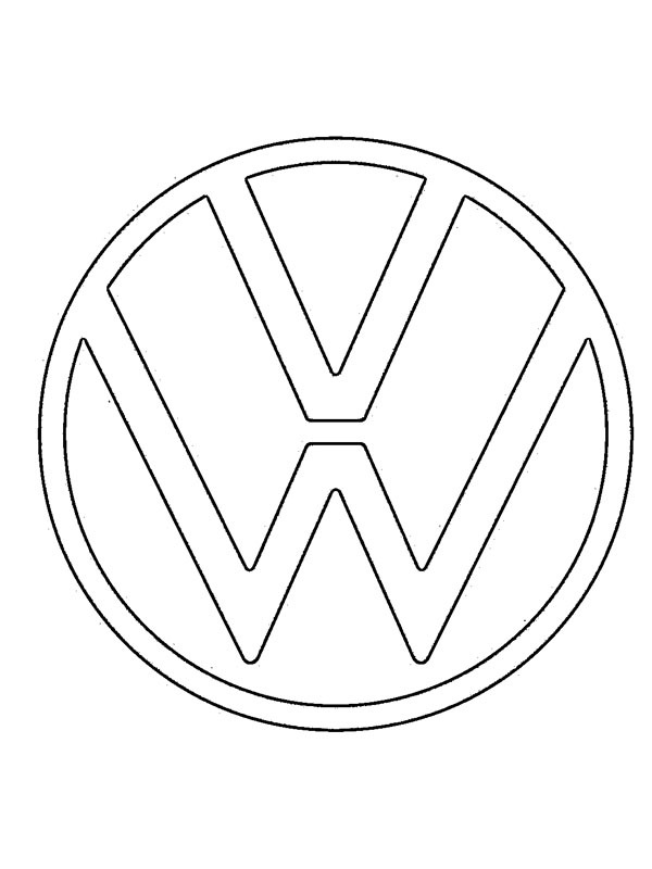 Dibujo de Logo de Volkswagen para Colorear
