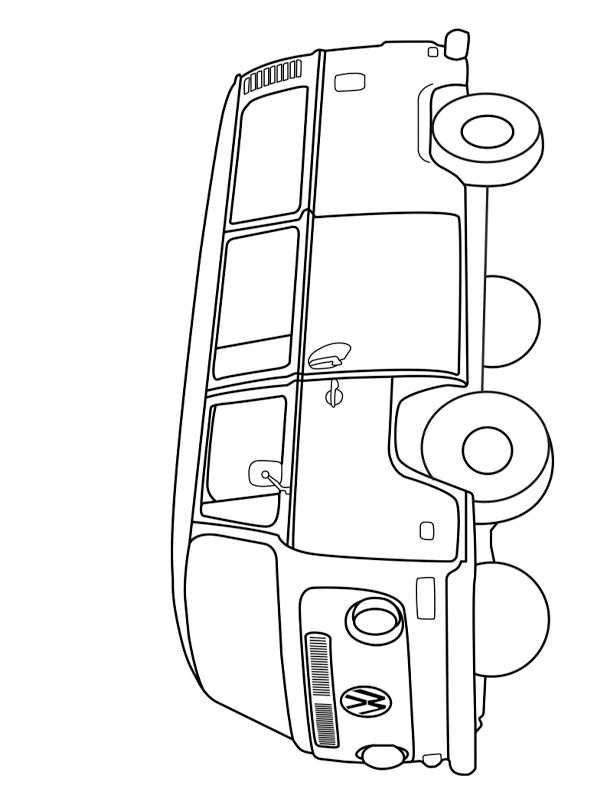 Dibujo de Volkswagen Tipo 2 para Colorear