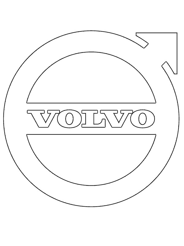 Dibujo de Logo de Volvo para Colorear