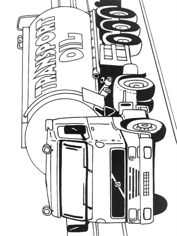 Dibujo de camión cisterna volvo para Colorear