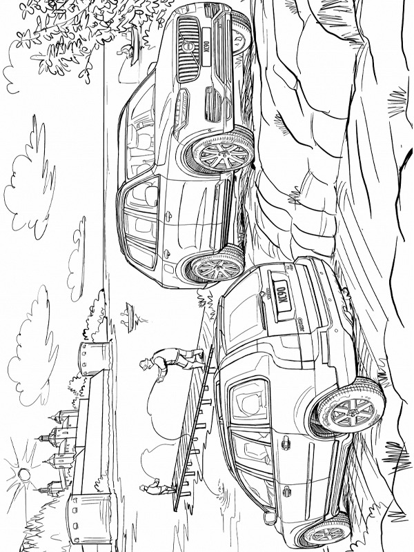 Dibujo de Volvo XC90 para Colorear Dibujo de Volvo XC90 para Colorear