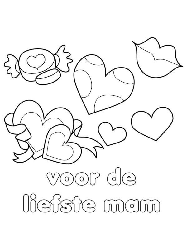 Dibujo de para la mamá más dulce para Colorear Dibujo de para la mamá más dulce para Colorear