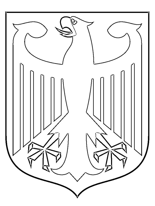 Dibujo de Escudo de Alemania para Colorear