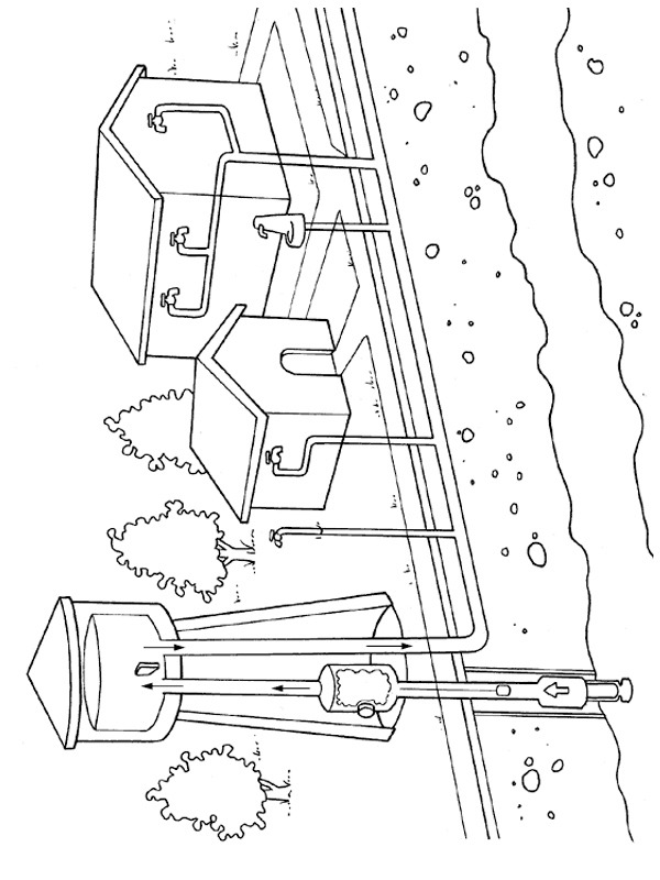 Dibujo de Central hidroeléctrica para Colorear Dibujo de Central hidroeléctrica para Colorear