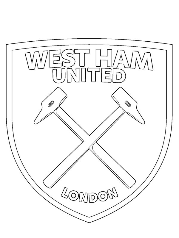 Dibujo de West Ham United Football Club para Colorear Dibujo de West Ham United Football Club para Colorear