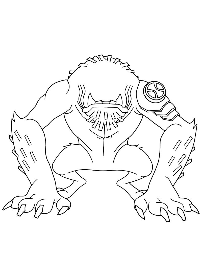 Dibujo de Bestia (Ben 10) para Colorear