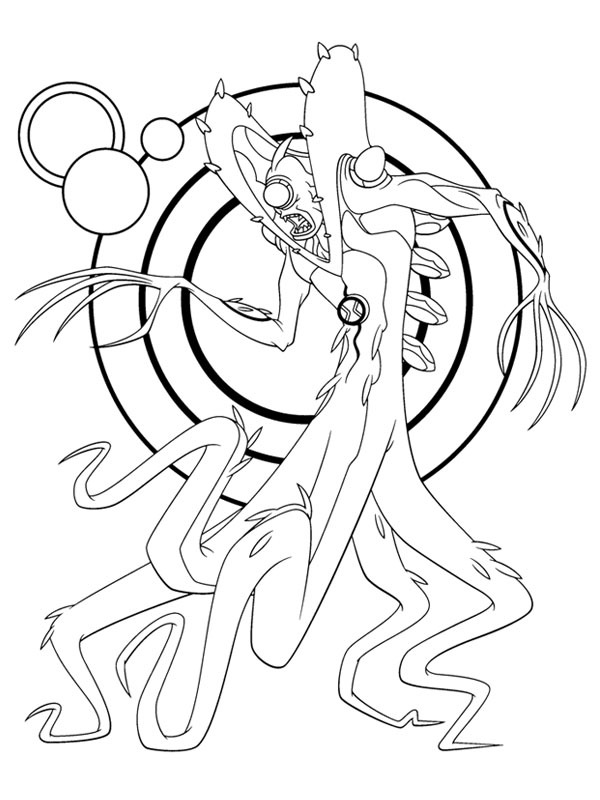 Dibujo de Wildvine Ben 10 para Colorear Dibujo de Wildvine Ben 10 para Colorear