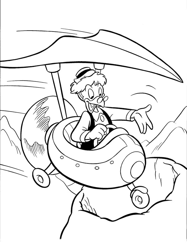 Dibujo de Ungenio Tarconiy en una máquina voladora para Colorear Dibujo de Ungenio Tarconiy en una máquina voladora para Colorear