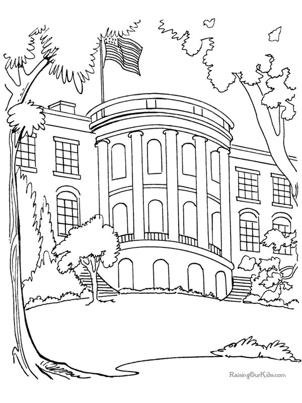 Dibujo de Casa Blanca para Colorear