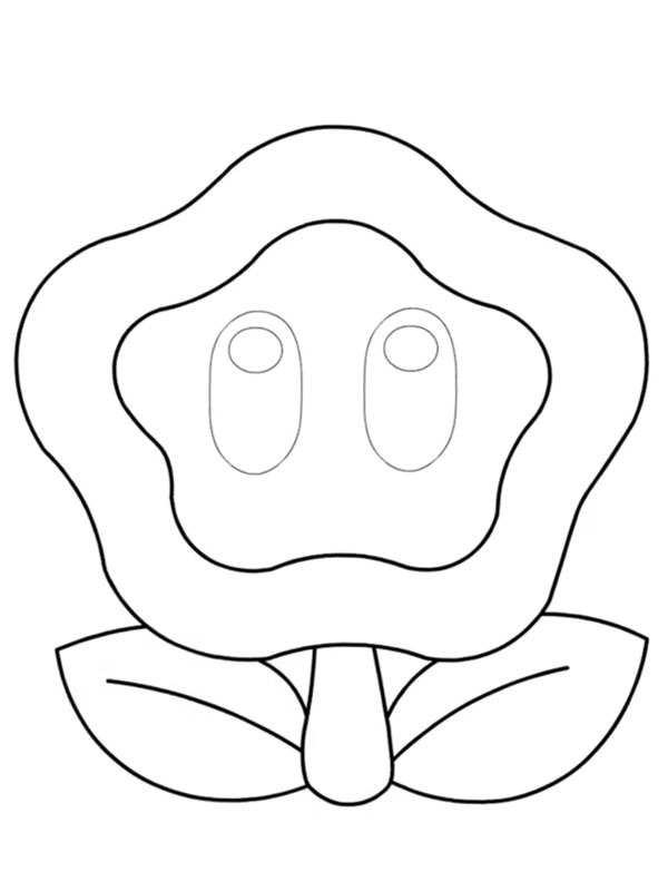 Dibujo de Flor Burbuja para Colorear Dibujo de Flor Burbuja para Colorear