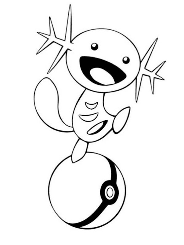 Dibujo de Wooper (Pokémon) para Colorear Dibujo de Wooper (Pokémon) para Colorear