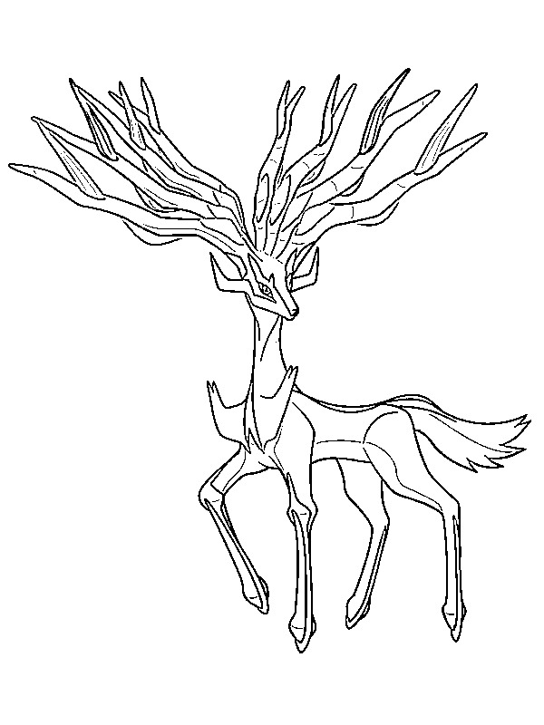 Dibujo de Xerneas Pokemon para Colorear Dibujo de Xerneas Pokemon para Colorear