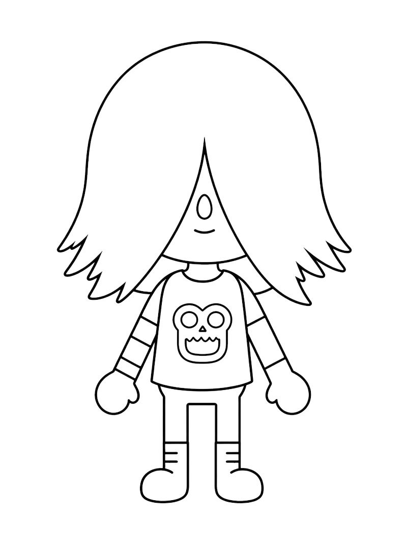 Dibujo de Xing (Toca Boca) para Colorear Dibujo de Xing (Toca Boca) para Colorear
