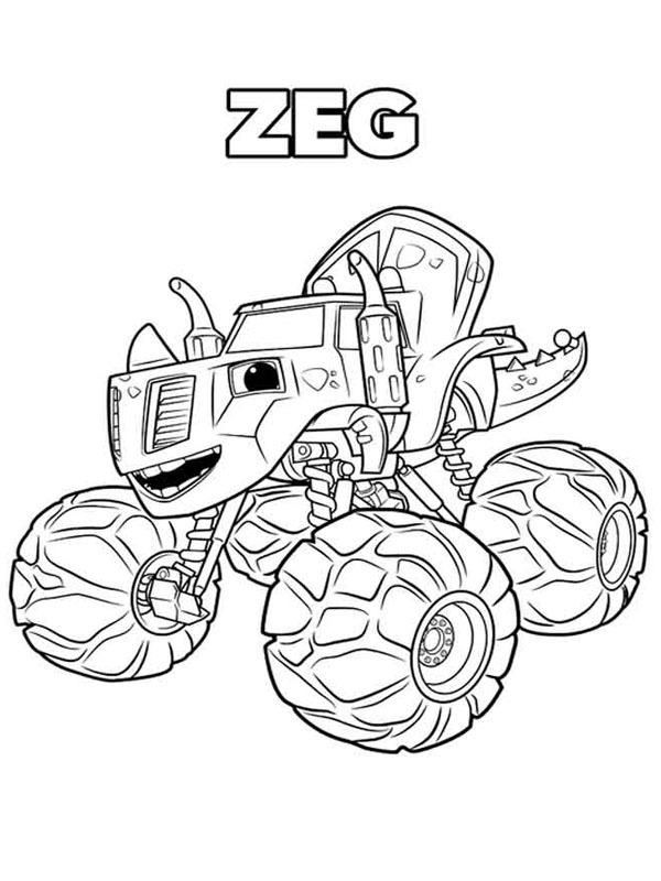 Dibujo de Zeg (Blaze y los Monster Machines) para Colorear Dibujo de Zeg (Blaze y los Monster Machines) para Colorear