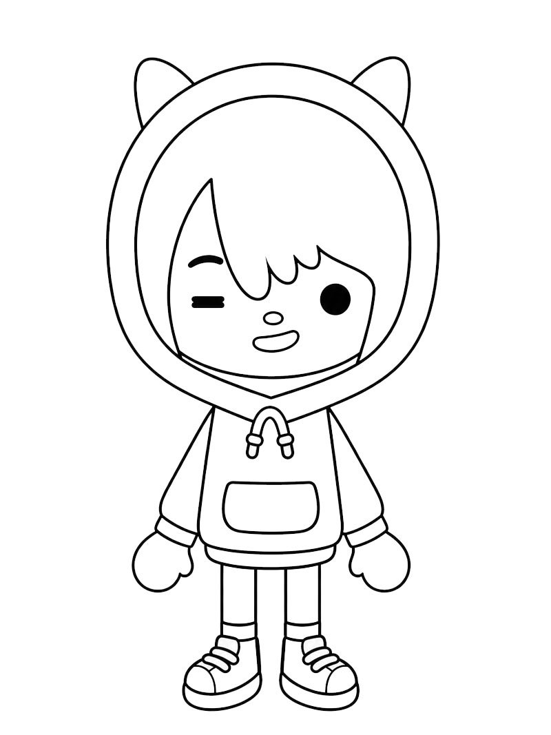 Dibujo de Zeke (Toca Boca) para Colorear Dibujo de Zeke (Toca Boca) para Colorear