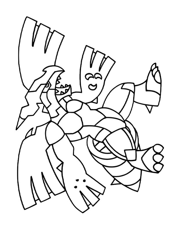 Dibujo de Zekrom (Pokémon) para Colorear Dibujo de Zekrom (Pokémon) para Colorear
